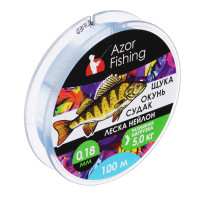 AZOR FISHING Леска &quot;Щука,Окунь, Судак&quot;, нейлон, 100м, 0,18мм, 5,0кг, светло-голубая