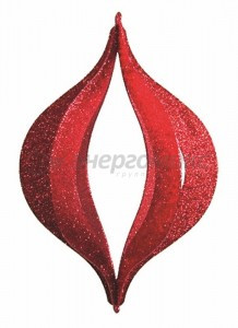 "Фигура елочная "Сосулька складная 3D", 51 см, цвет красный502-322 Neon Night