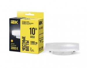 IEK лампа св/д GX53 10W(1000lm) 3000К 2K 74х29 матовая LLE-T80-10-230-30-GX53