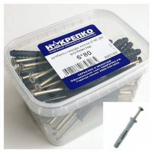 Дюбель-гвоздь потайной 6*80 (50 шт EC) НАКРЕПКО 502103