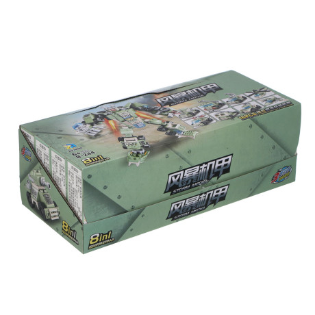 ИГРОЛЕНД Конструктор "Военная техника" 8 в 1, 8х3,5х11 см, ABS, 6 видов