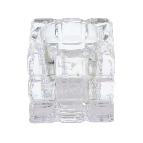Подсвечник тм LADECOR "Кубик" стеклянный, 5x5x4,5 см