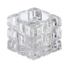Подсвечник тм LADECOR "Кубик" стеклянный, 5x5x4,5 см