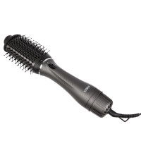 LEBEN Фен-щетка для волос, 3 насадки, 1200 Вт, металл, пластик, черный