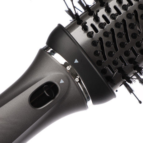 LEBEN Фен-щетка для волос, 3 насадки, 1200 Вт, металл, пластик, черный