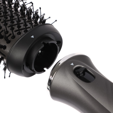 LEBEN Фен-щетка для волос, 3 насадки, 1200 Вт, металл, пластик, черный