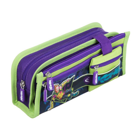 BY Русские Супергерои Пенал прямоуг., 21,5х10х5см, 1отд., 2карм., кошелек, откидная планка, "Конек"