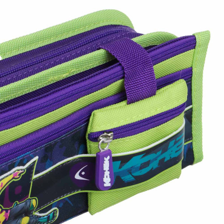 BY Русские Супергерои Пенал прямоуг., 21,5х10х5см, 1отд., 2карм., кошелек, откидная планка, "Конек"