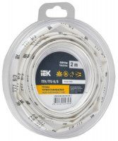 IEK термоусадка трубка ТТУ нг-LS 6/3 белая (2м/упак, цена за уп) ТУТ UDR12-006-003-002-K01-T