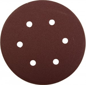 Круг шлифовальный ЗУБР "МАСТЕР" универс, абразив бумага на велкро основе, 6 отверст, Р100, 150мм,5шт