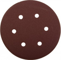 Круг шлифовальный ЗУБР &quot;МАСТЕР&quot; универс, абразив бумага на велкро основе, 6 отверст, Р100, 150мм,5шт
