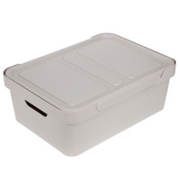 Ящик с крышкой универсальный Luxe, 380х276х140мм, 12л, светло-бежевый