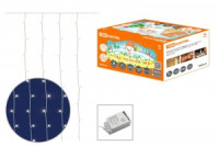 Гирлянда-занавес ул. 120LED белый 1,5х1,5м/13нит, 8реж., соед. до 5мод., прозр. IP44 TDM SQ0361-0028