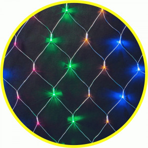 Гирлянда-сеть 156LED RGB 1,5*1,5м. 8реж. проз.пвх IP20 NGF-N01-156RGBY-12-1.5x1.5m Navigator 61845
