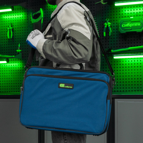 Кейс монтера, 470х340х110 мм, 25 карманов, наплечный ремень Сибртех