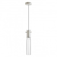 ODEON LIGHT 5058/5LB PENDANT ODL24 323 бел./прозр./мет/стекло Подвес LED 5W 3000K SCROW 87
