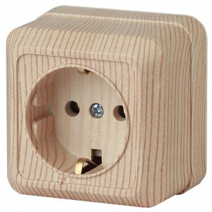 ЭРА Intro Quadro роз.ОУ 1 мест. 16А (земля, керамика) сосна 2-202-11 0378