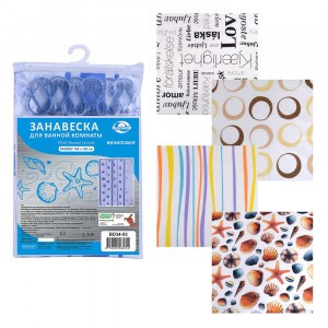 Штора д/ванной комнаты, 180*180см (кратность 6шт!!!), полимер BD34-53 Мультидом