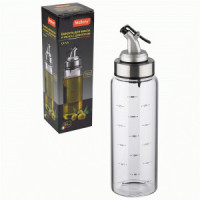 Ёмкость для масла и уксуса с дозатором OLIVA 300мл, нерж.сталь/стекло 109037 Mallony