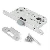 Апекс 5300-P-NIS (S) сатин пластиковая ЗЩ без ц/м м/о 85мм Замок врезной б/руч (40,5)