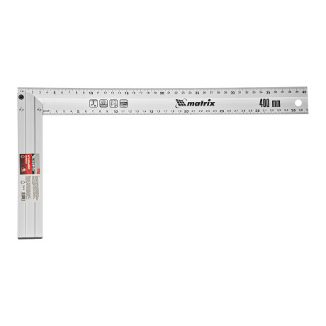 Угольник, 400 мм, алюминиевый, литой Matrix