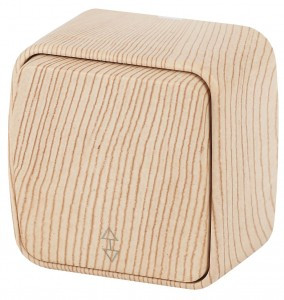 ЭРА Intro Polo выкл. ОУ проход. 1 кл. 10A,  сосна 3-103-11 53536