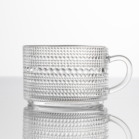 MILLIMI Кружка с рельефным узором, 380мл, стекло