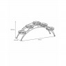 Подставка для цветов "Арка 5" коричневый ПДЦ 414К