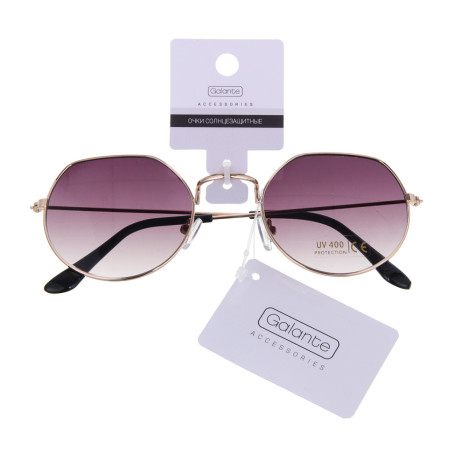GALANTE Очки солнцезащитные, пластик, металл, 129x47мм, 2 дизайна