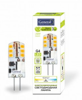 General G4 12V  3W(170Lm) 4500K 4K 10x36 силикон инд.уп. GLDEN-G4-3-S-12-4500 661531
