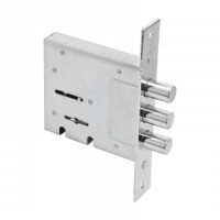 Замок врезной для метал. дверей  БУЛАТ ЗВ8-6.60.00.3(14).08 хром сувальд  б/о б/наклад 5кл.(20)