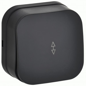 IEK GLORY выкл. ОУ 1 кл. 10А (проходной) ВСп10-1-0-ХЧм черный мат. EVH12-K02M-10