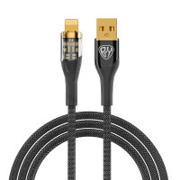 BY Кабель для зарядки Space Cable Techno iP, 1 м, 2.4А, Быстрая зарядка, черный