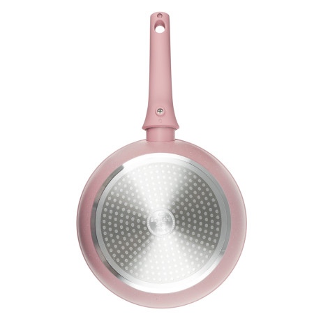 Сковорода глубокая литая тм SATOSHI Ботаника d24см, антиприг.покр. мрамор, съем. ручка, инд, 3 цвета