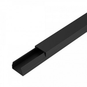 Промрукав Кабель-канал черный 2-й замок в п/э 15х10мм (144 м/уп) цена за 1м PR03.0209