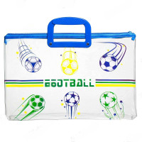Папка-портфель 40*26 см ФУТБОЛ прозрачный NK-264