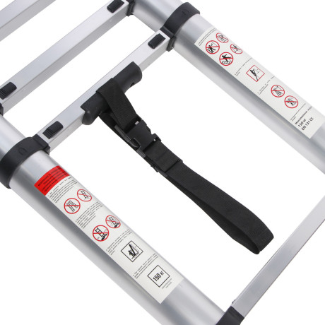 ЕРМАК Лестница телескопическая алюминий, 14 ступеней (5,4м)