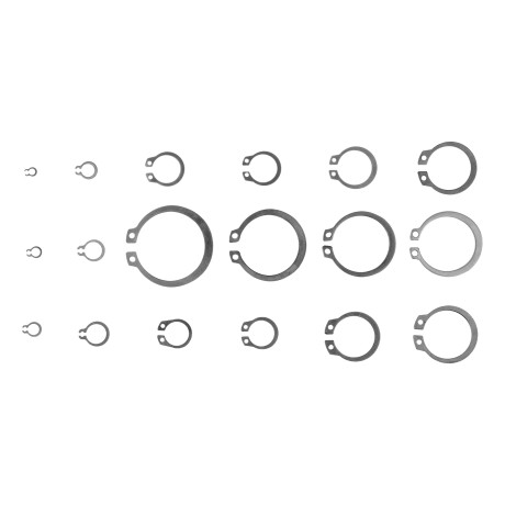 Набор стопорных колец, D 3-32 мм, 300 предметов Сибртех