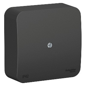 Systeme Electric BLANCA кор. распред. 75х75х30 ОУ с крыш под каб/канал антрацит IP42 BLNRK000016(5!)