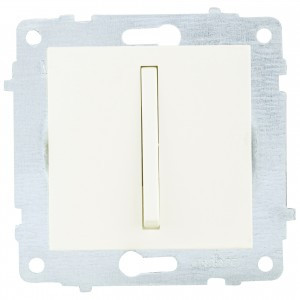 OVIVO мех. выкл. СУ 1 кл. 10А (узкая клавиша) крем (ко всем рамкам) 610-000202-200