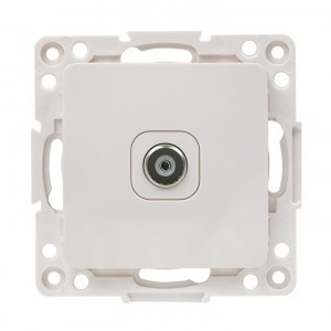 EKF Стокгольм мех. роз. СУ TV 1 мест. 75Ом 5-862МГц белый (PC) EYA00-027-10