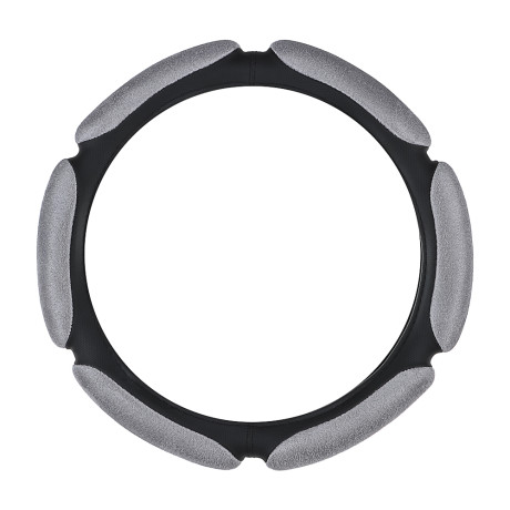 Ермак Оплетка руля, спонж, 6 подушек, серый, размер S