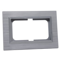 OVIVO Рамка СУ для 2-ой роз QUANTUM без земл., серебро, 405-320000-267