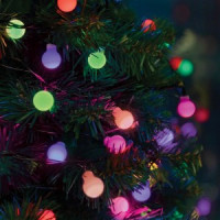 Feron Гирлянда-нить Мультишарики d16мм 125LED мультиколор RGB 12м черн.шнур IP20 CL585