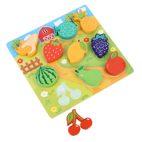 ИГРОЛЕНД Рамка вкладка деревянная развивающая формы на липучках, 22,5х22,5х1,2см, дерево, 8 дизайнов