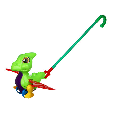 ИГРОЛЕНД Каталка с ручкой для малышей, 20х33х22см, PP, ABS, 4 дизайна