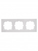 Lezard VESNA рамка СУ 3 мест. (горизонт) белая 742-0200-148