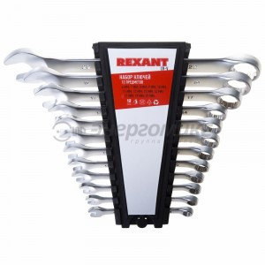 Набор ключей комбинированных 6-22 мм 12 предметов Rexant,12-5842