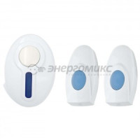 REXANT Беспроводной дверной звонок RX-4 (R6х2+23Ах1), 2 кнопки, 4 ур.гр.,36 мел-й, IP64,73-0040