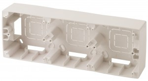 ЭРА 12 коробка-переходник ОУ для накл. монтажа 3 пост. роз. СУ слоновая кость 12-6103-02 5653